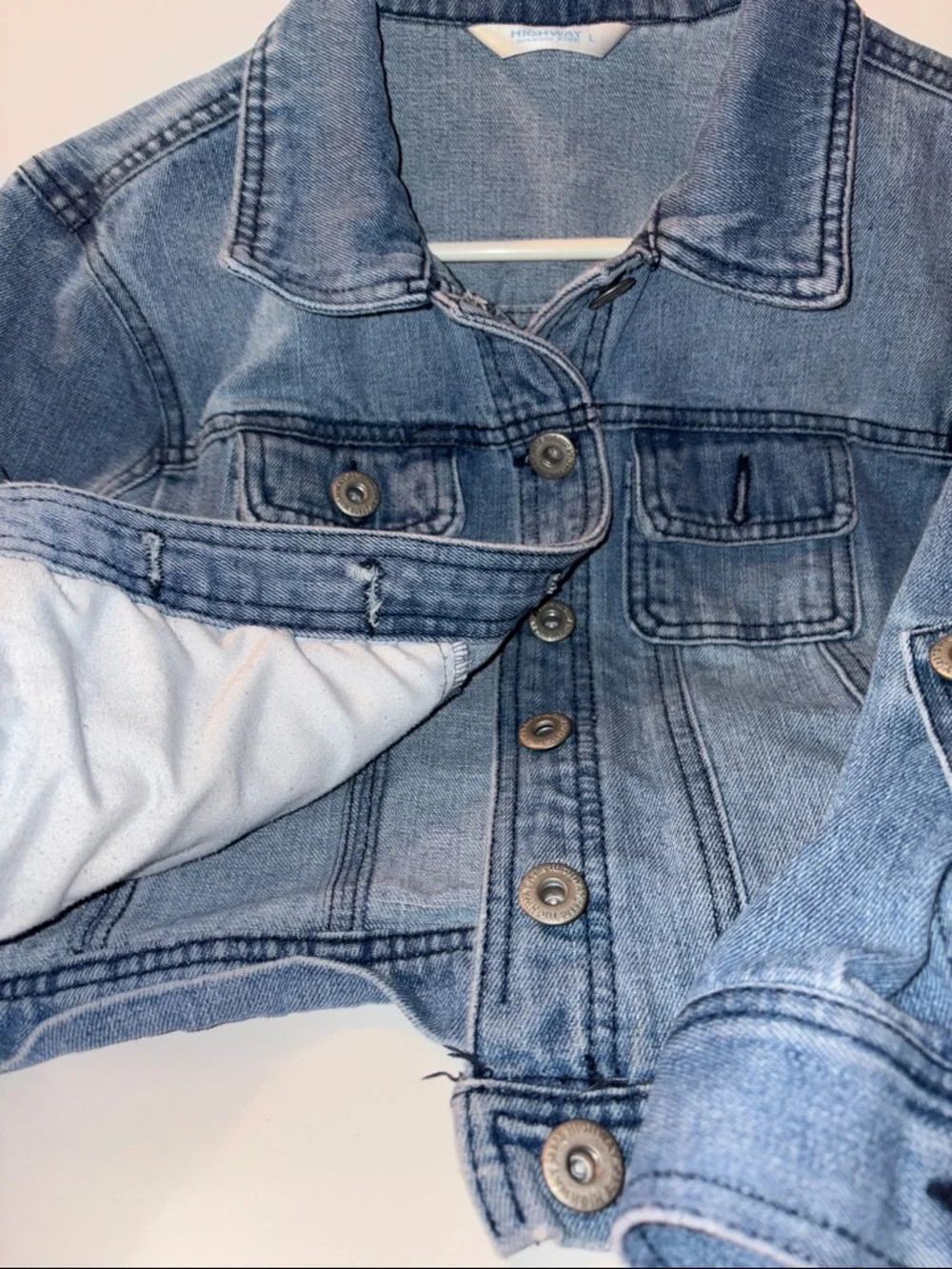 Highway Jeans Kids Medium Blue Denim Jacket with Button Pockets